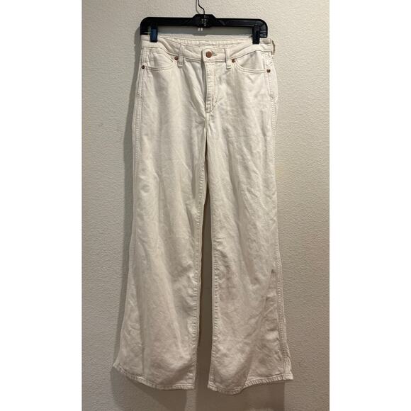 Wrangler Stonewashed White Worldwide 661 Mid Rise Wide Leg Denim Jeans Size 28 - Picture 2 of 8